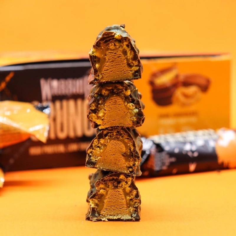 Warrior B174-CP Warrior Crunch Bar, dunkle Schokolade Erdnussbutter - 12