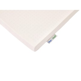 Pure Green Natural Latex Mattress Topper w/Luxury Cover - Soft - 1 Inch - Twin Size (GOLS Certified Organic)