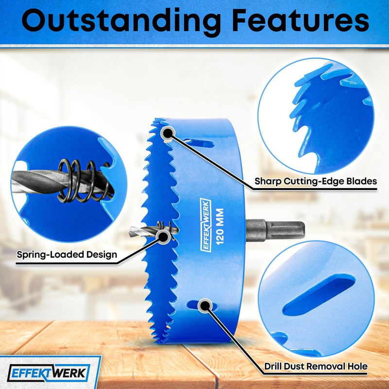 EffektWerk - Hole Saw Drill Bit - 120 mm -