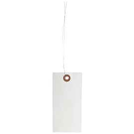 TYVEK Wired Shipping Tags, 4 3/4" x 2 3/8", 12" Wire, White, Water and Tear Resistant, Made with Spunbonded Olefin, with Metal Eyelet, Color Code Your Shipments with Vibrant Tags, Case of 1000