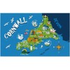 Elgate Cornwall Map Tea Towel Cornish Souvenir Gift Cotton Scenes Cities Scones Fudge