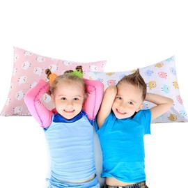JISEN Kid Toddler Pillowcases 2 Pack 100% Natural Cotton Pillow Cover Cases for Sleeping with Envelope Closure 40x60cm Owl