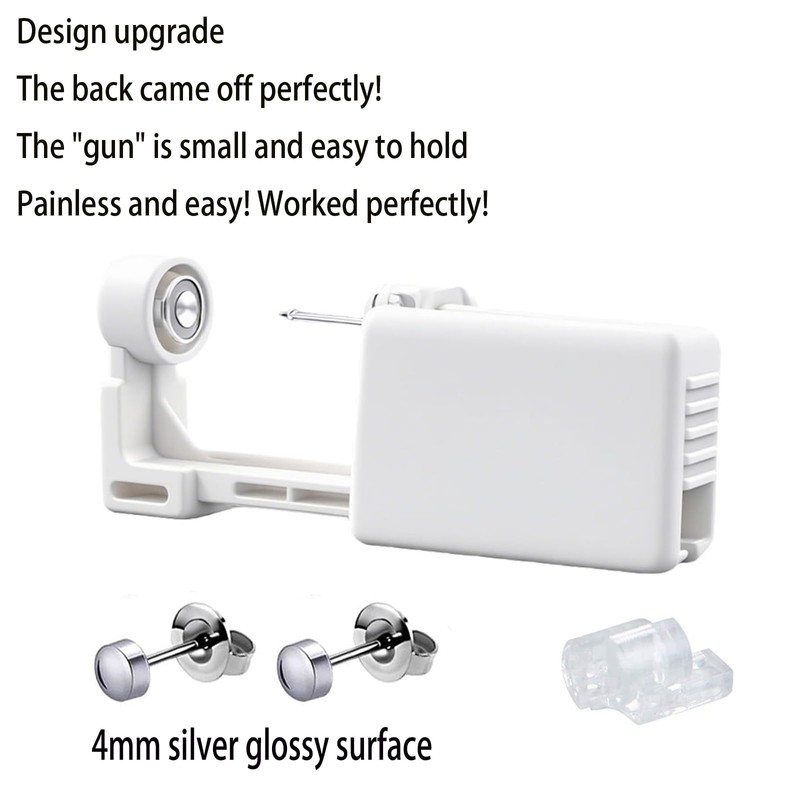 SLVIEKAE Ear Piercing Kit, Disposable Ear Piercing Gun Preloaded CZ