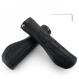 Handlebar Grips Bicycle, Ergonomic Handlebar Grips Bicycle with Non-Slip Design for Mountain Bike, City Bike and Road Bike, 22 mm Diameter, Black