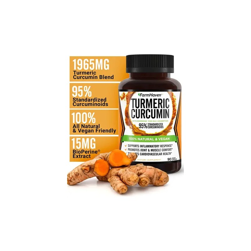 Farmhaven Cúrcuma Curcumina 1965mg Cápsulas Veganas