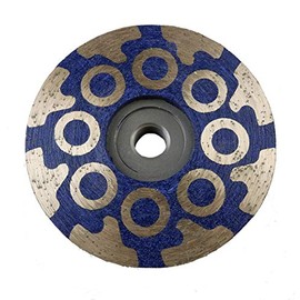 JDK 4 Inch Diamond Resin Filled Cup Wheel Grinding Wheel with Thread 5/8“-11 for Granite Stone and Tiles (Coarse)