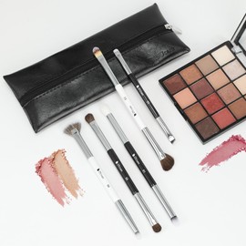 DUcare 1063 Eye Shadow Brush, Set of 5, Eye Makeup, Dedicated Brush, Natural Horse Hair, Makeup Brush, Ultra Soft, High Quality Makeup Brush, Attractive Eyes, Makeup Tool, Black