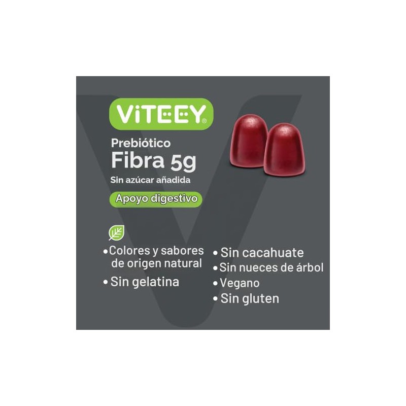 Gomitas de fibra de 5 g, 60 unidades, 1 paquete