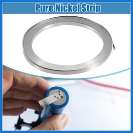 VekAuto Car Pure Nickel Strip 99.6% Nickel 0.1x3mm 32.8ft Nickle Tabs for 18650 Soldering Tab for High Capacity Lithium Li-Po Battery NiMh NiCd Battery Pack and Spot Welding Auto Parts