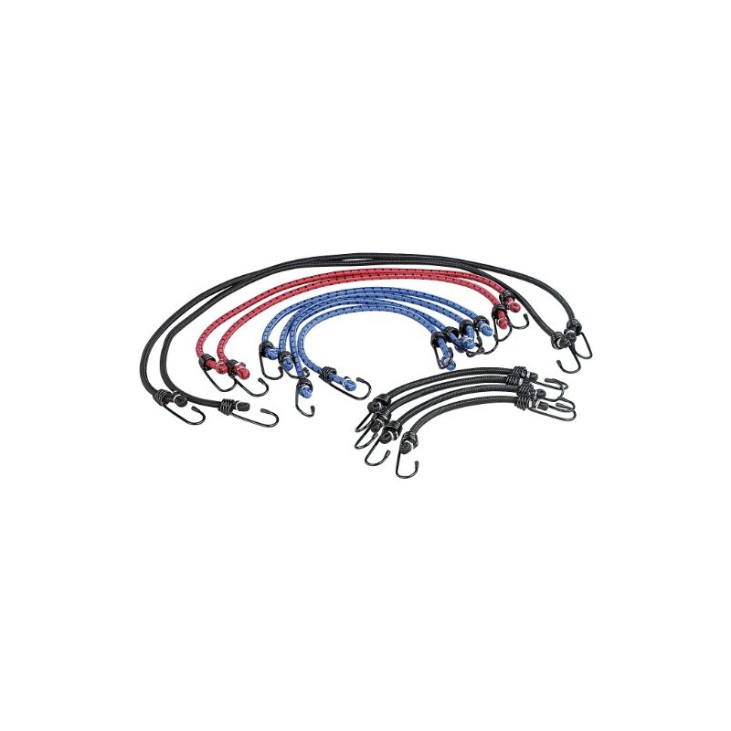 AGT Gepäckspanner Fahrrad: 12er-Set extra-starke Universal-Gepäckspanner in 4 Längen (Spanngummi