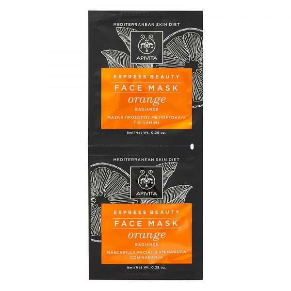 APIVITA Express Beauty Radiance Face Mask With Orange 2X8ml