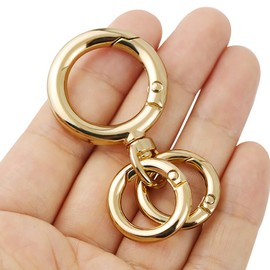 FUSSED Motorcycle Key Chain, Bicycle Key Ring, Car Keychain, Carabiner Hook, Lightweight, Long Lasting, Easy Handling, Fall Off and Lost Prevention, Simple Stylish Key Clip for Men and Women, gold