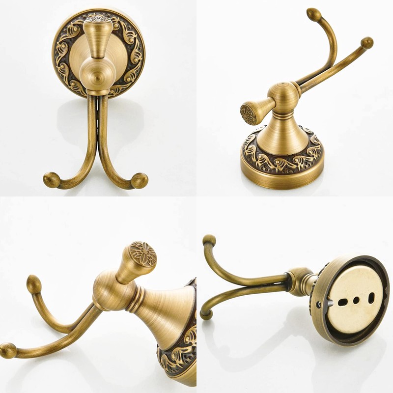 Antique Bronze Bathroom Hardware Set,Adjustable Towel Rack, Toilet Roll Paper
