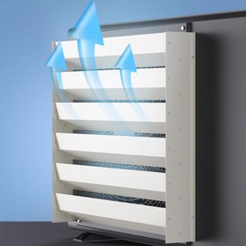 RAUMPA Outdoor AC Condenser Deflector Baffle, Galvanized Steel Wind Guide Cover Compressor Fence, Universal Fit for Air Conditioner Protection 25.5x25.5 in