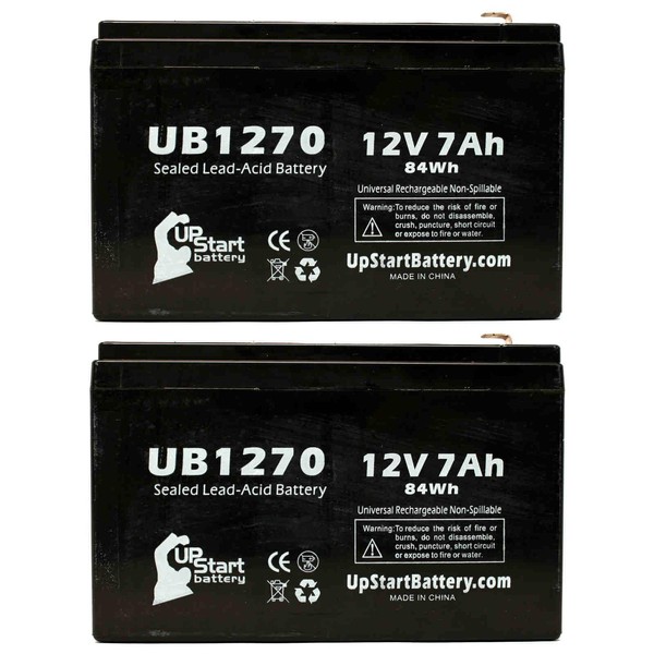 2 Pack Replacement for Replacement CyberPower CP1200AVR Battery - Replacement UB1270 Universal Sealed Lead Acid Battery (12V, 7Ah, 7000mAh, F1 Terminal, AGM,SLA) - Includes 4 F1 to F2 Terminal Adapter