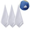 TUPARKA 12 Pack Pure White Cotton Handkerchiefs Large Pocket Squares