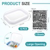 Qiyaz 12 Pcs Clear Hard Zipper Case Plastic Zipper Pouch