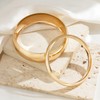 NFVITLP 3PCS Gold Chunky Bangle Bracelets for Women Trendy Minimalist