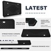 Intermerge License Plate Frames, 2 Pack, Universal US Car Black