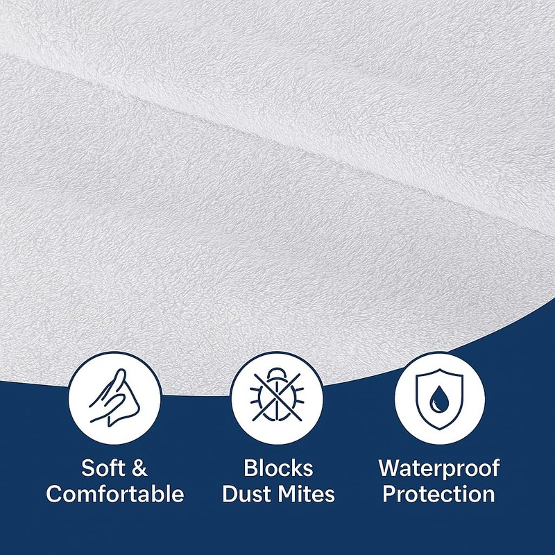 Shaaz Threads Waterproof Mattress Protector – Twin – Soft &