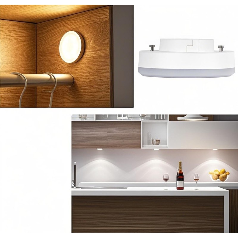 GX53 LED Light Bulbs 7W, 50W Halogen CFL Replacement, 120V