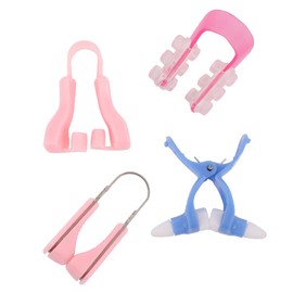 WOONEKY Nose Enhancer Kit 4pcs Nose Lifting Straightener Clip for Women Ladies Random Color