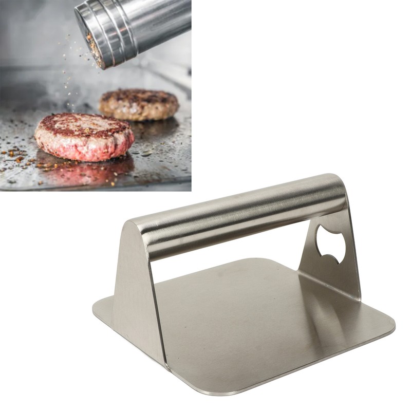 Burger Press Rectangular 304 Stainless Steel Burger Smasher Non Stick