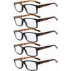 Eyekepper 5er-pack Federscharniere Vintage Herren Lesebrille in Schwarz Fassung Schildpatt Arme