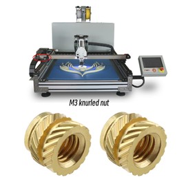 ECSiNG 100PCS M3 Knurled Insert Nuts Compatible with Voron 3D Printers Female Thread Brass Threaded Insert Embedment Nut Hardware