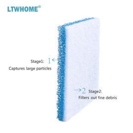 LTWHOME Compatible Poly Foam Pad Replacement for Fluval C3 Power Filter, Fluval C Clip-On Filter Foam (Pack of 10)