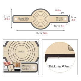 3Pcs Silicone Bread Sling for Dutch Oven, Silicone Baking Mat, Non-Stick & Easy Clean Reusable Bread Baking Mat with Long Handle, Stable to Transfer Sourdough Bread