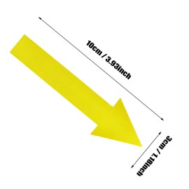 Mini Skater 144pcs Directional Arrow Stickers PVC Marking Sign Tape Label for Classroom Sensory Pathways Removable Adhesive Floor Wall Decal Instructions Sticker Waterproof Arrow Sign (Yellow)