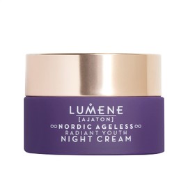 LUMENE Nordic Ageless Ajaton Radiant Youth Anti-Wrinkle & Anti-Ageing Night Cream for Firmer Looking Skin, Vegan 50 ml