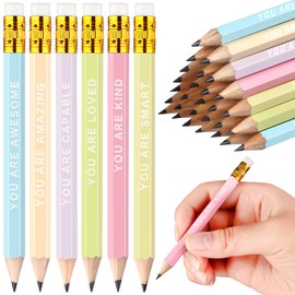 120Pcs Mini Pencils Bulk Inspirational Golf Pencils 4.1inch Short Woodden Pen-cils with Eraser for Kids Student Teacher Office Supplies