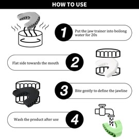 Jaw-lineTrainer, Jaw Trainer, Face Exerciser, Jaw Trainer, Double Chin Remover, Face Tightening Shaper, Face Lifter, Jaw-line Trainer for Exercises, Face Muscles, Men and Women, 4 Colours, Pack of 4