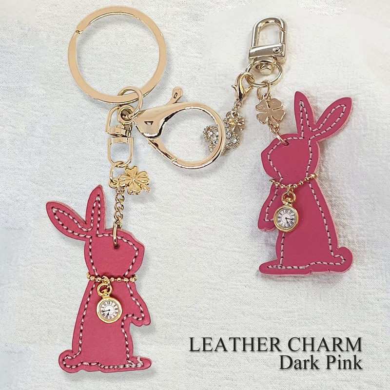 byDream Rabbit Key Chain, Cowhide Leather, Leather, Stylish, Cute, Rabbit
