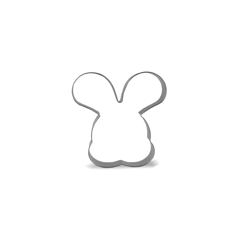Keewah Easter Bunny Rabbit Face Cookie Cutter, 4”, Stainless Steel