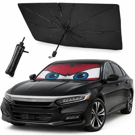 Parasol de coche para parabrisas delantero, plegable, para bloquear los rayos UV y con protección contra el calor solar, 145 x 79 cm