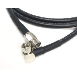 15 Foot Canare 75 Ohm F-Type Male to Male Right Angle Belden 1694A RG6 Broadcast 4K Satellite Coaxial CL2 Cables by Custom Cable Connection