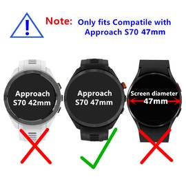 MIHENCE Kompatibel mit Garmin Approach S70 47mm Schutzfolie, 9H Anti-Kratzer gehärtetes Glas folie für Approach S70 47mm Golf GPS Watch (3 Stück)