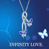 AOBOCO Sterling Silver Infinity Butterfly Necklace, Butterfly Pendant Made with