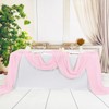 12 Pack Fall Table Runner Light Pink Cheesecloth Table Runner,10FT