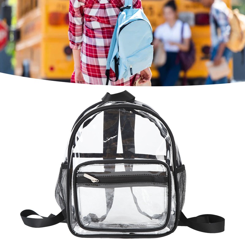 Clear Backpack Waterproof Heavy Duty Fashionable Eco Friendly PVC Transparent