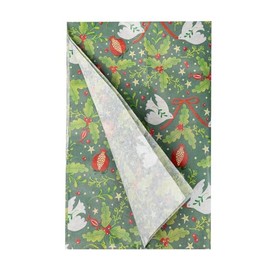 Talking Tables 4 x Folklore Green Christmas Tissue Paper for Wrapping Gifts, Present, Secret Santa, Arts, DIY, Packaging Sheets, Crafting for Kids, Crepe Paper