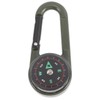 Kisangel Compact Carabiner Compass, Multi-Functional Hiking Keychain Zinc Alloy Survival