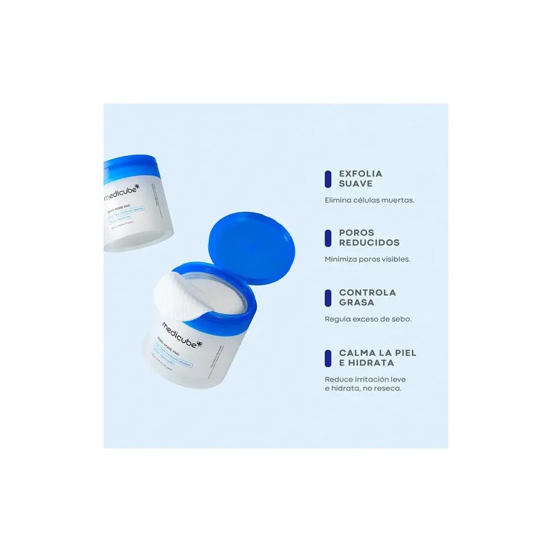 Almohadillas Sin Poros 70 Pads 155g Piel Grasa Exfoliante Medicube