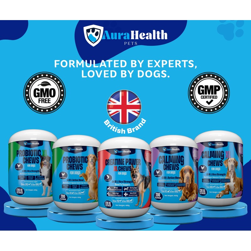 AuraHealth Probiotic 200 Chews for Small to Madium Dogs: 16-in-1