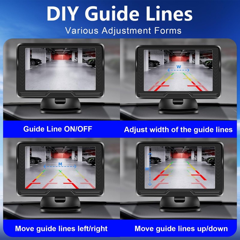 Wireless Reversing Camera System with 5 inch Split Screen, IP69K