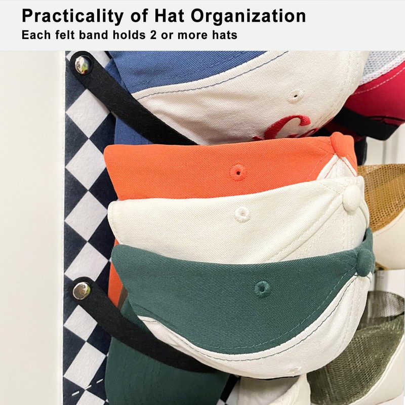 ETOWIFA Hat Organizer Rack for Baseball Caps [Up to 32]