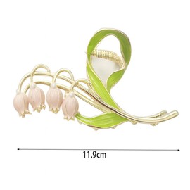 Large Size Flower Hair Clip - Lily of the Lily Design Durable Metal for Wedding or Daily Use (Lily Blue + Purple + Pink)